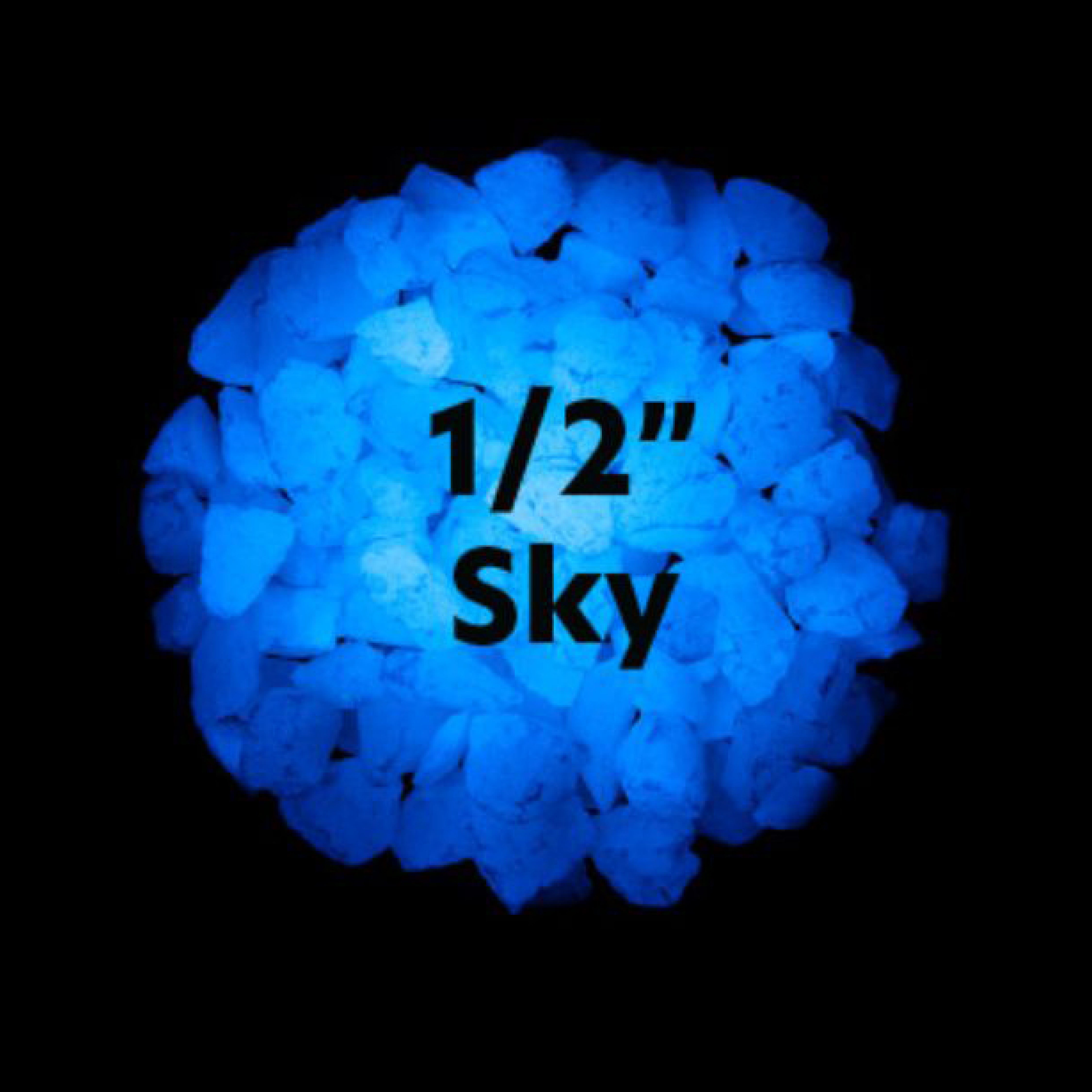 1/2 inch Sky Glowing stones (Glass) 1lb