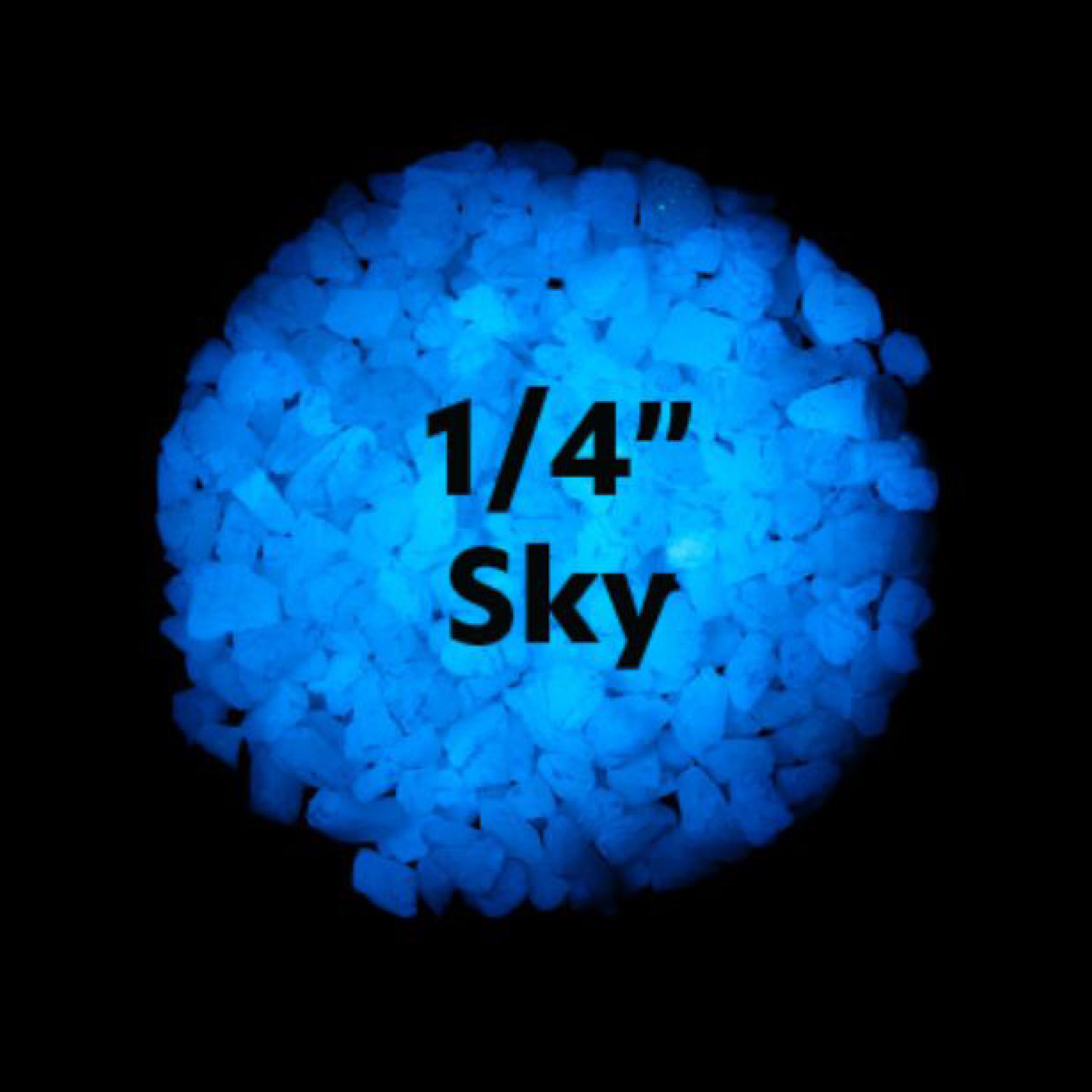 1/4 inch Sky Glowing stones (Glass) 5lb