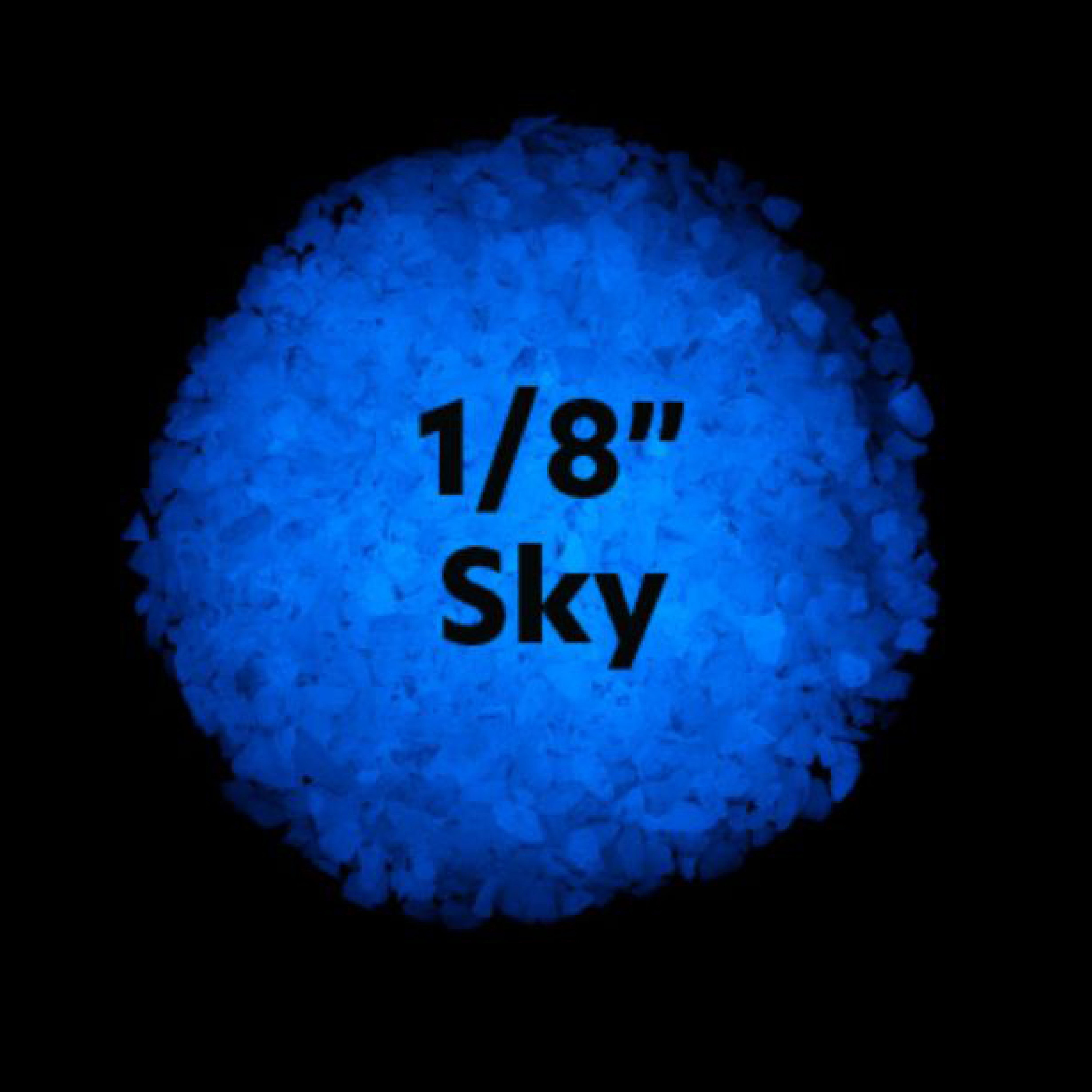 1/8 inch Sky Glowing stones (Glass) 5lb