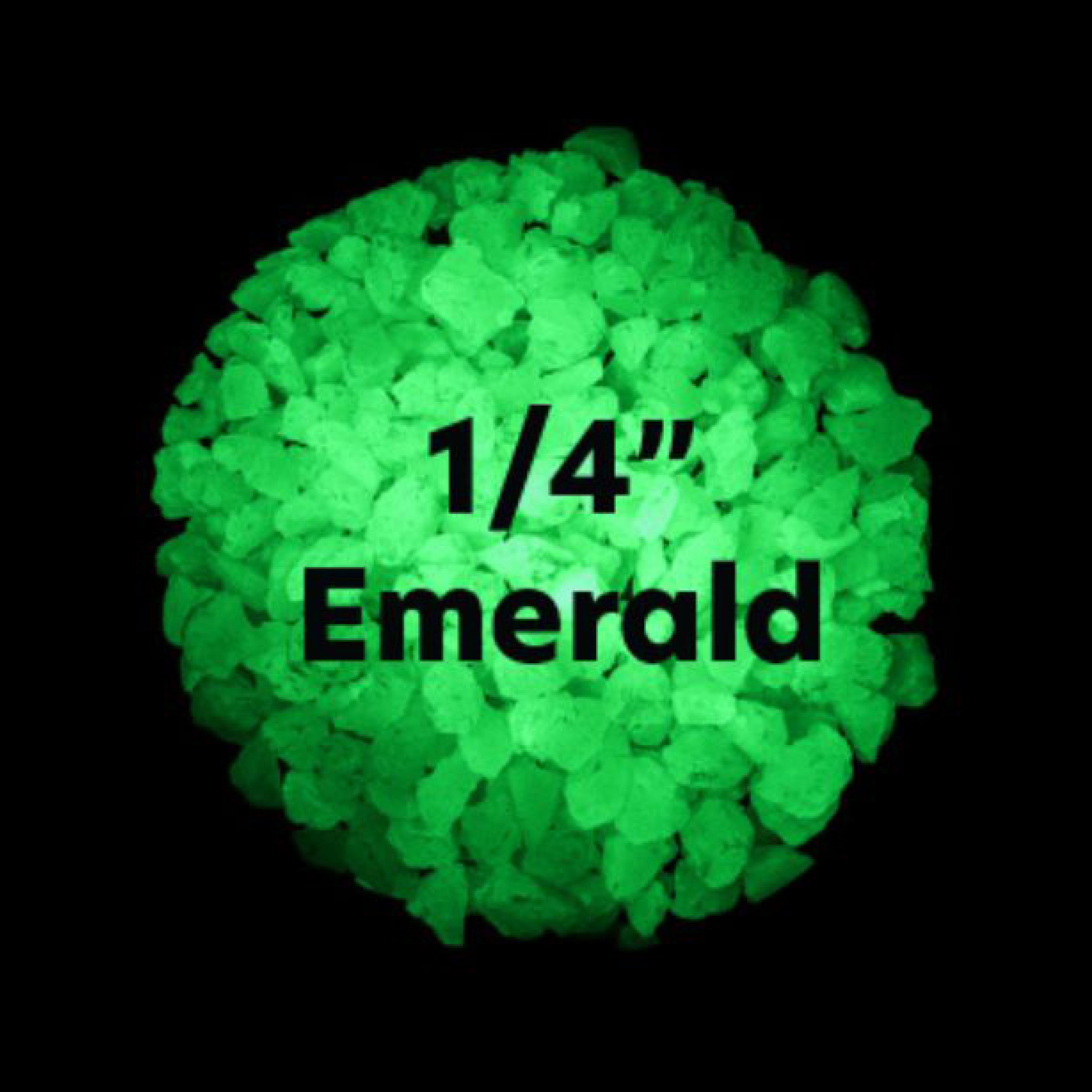 1/4 inch Emerald Glowing stones (Glass) 1lb