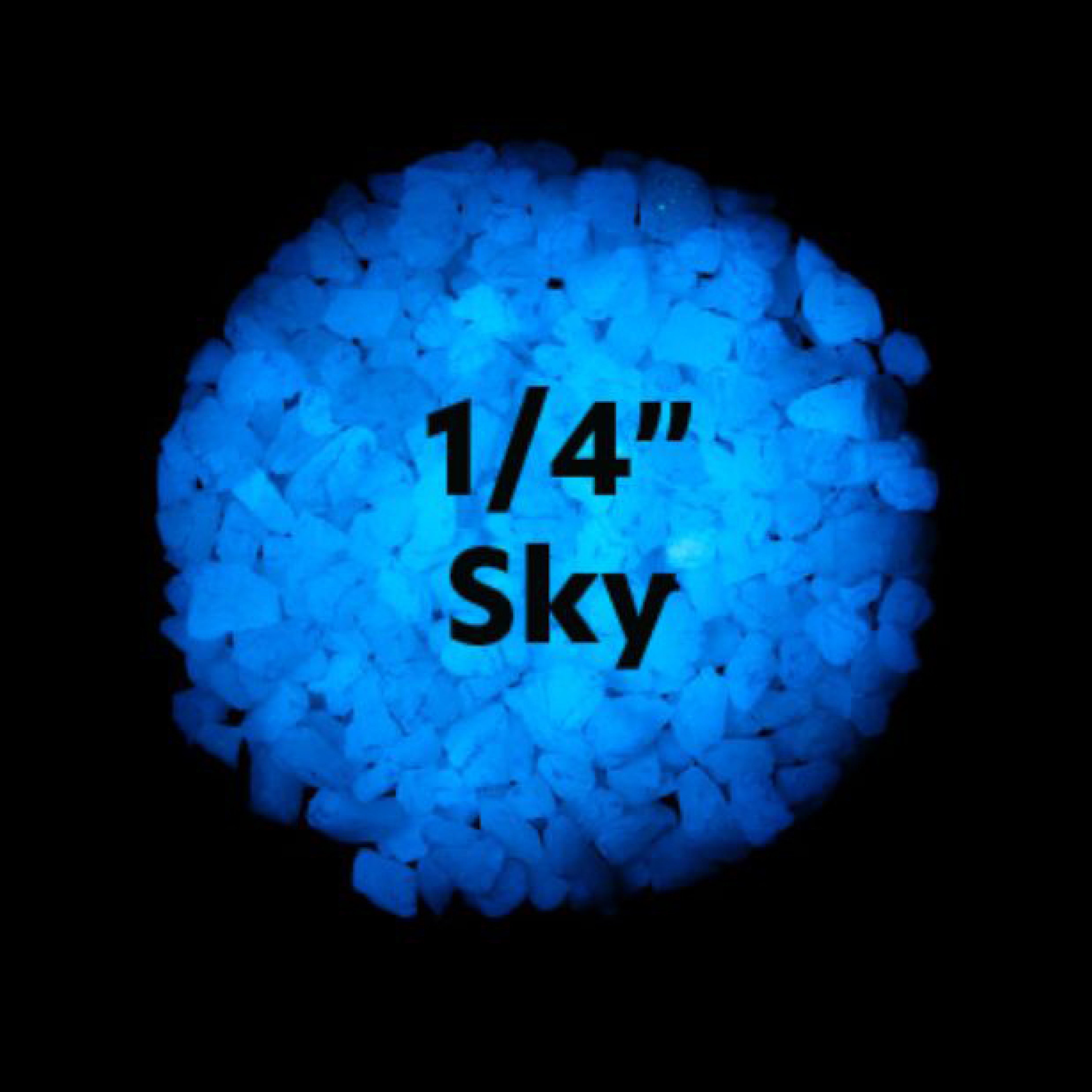 1/4 inch Sky Glowing stones (Glass) 1lb