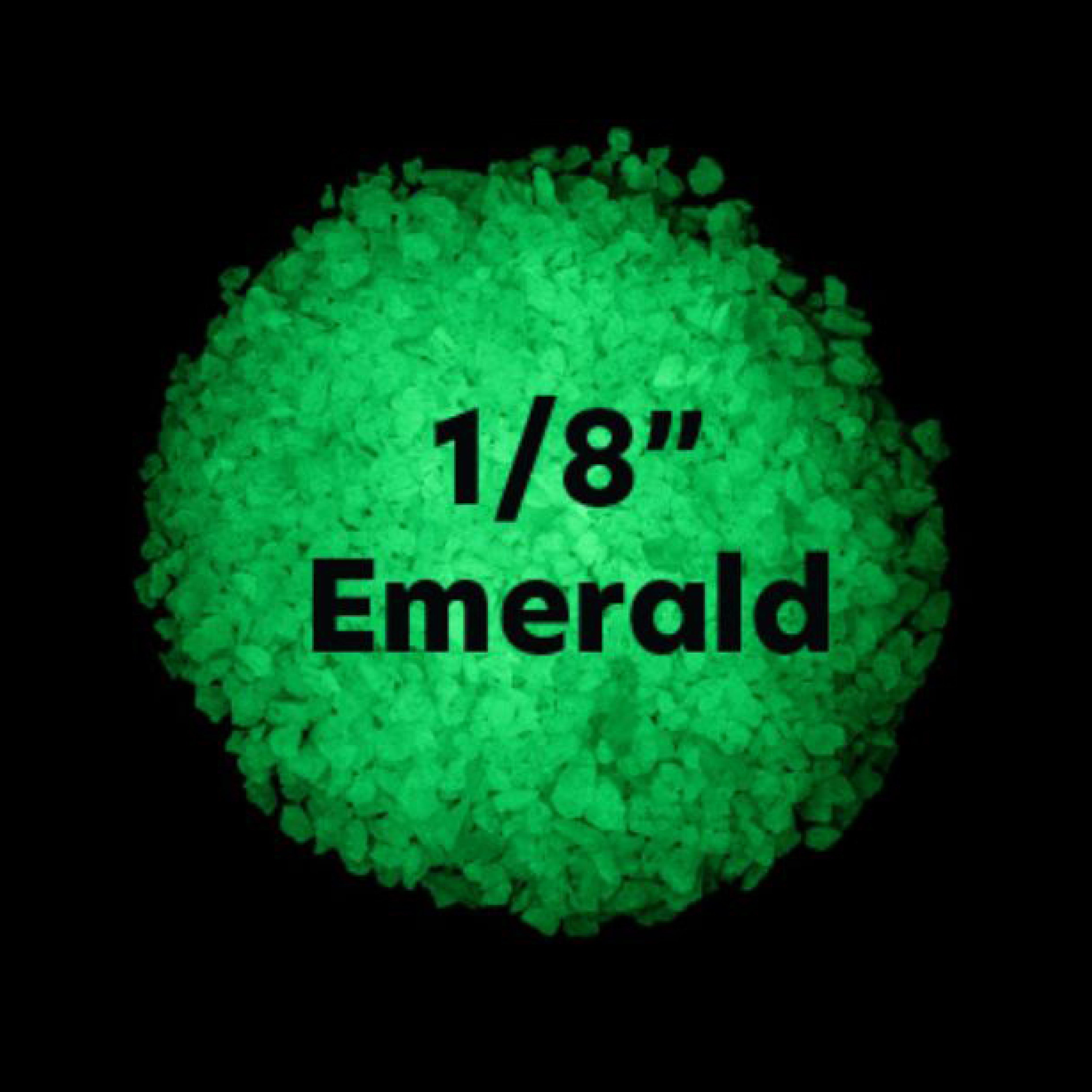 1/8 Inch Emerald Glowing stones (Glass) 5lb